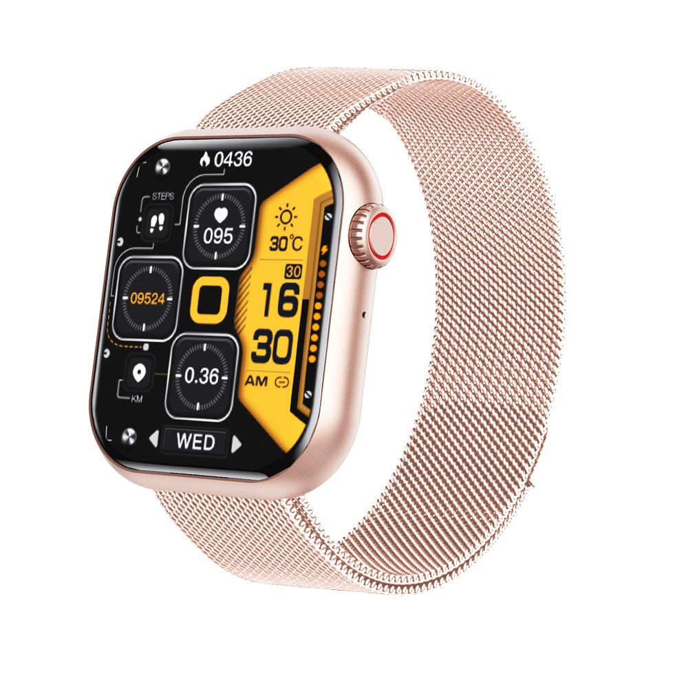 Avanceret Sundhedsovervågnings-Smartwatch – Omfattende Sundhedsovervågning på Dit Håndled Tech Butik F57 Guld/Pink Milano