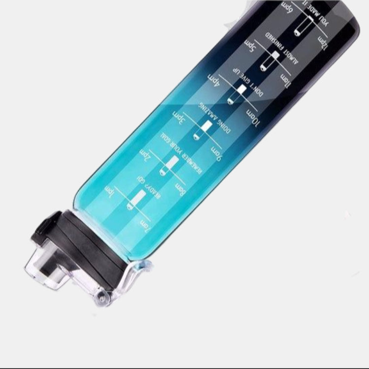 1 Liter Glas Vandflaske Med Tidmarkeringer Og Neopren Cover Glasvandflaske Tech Butik