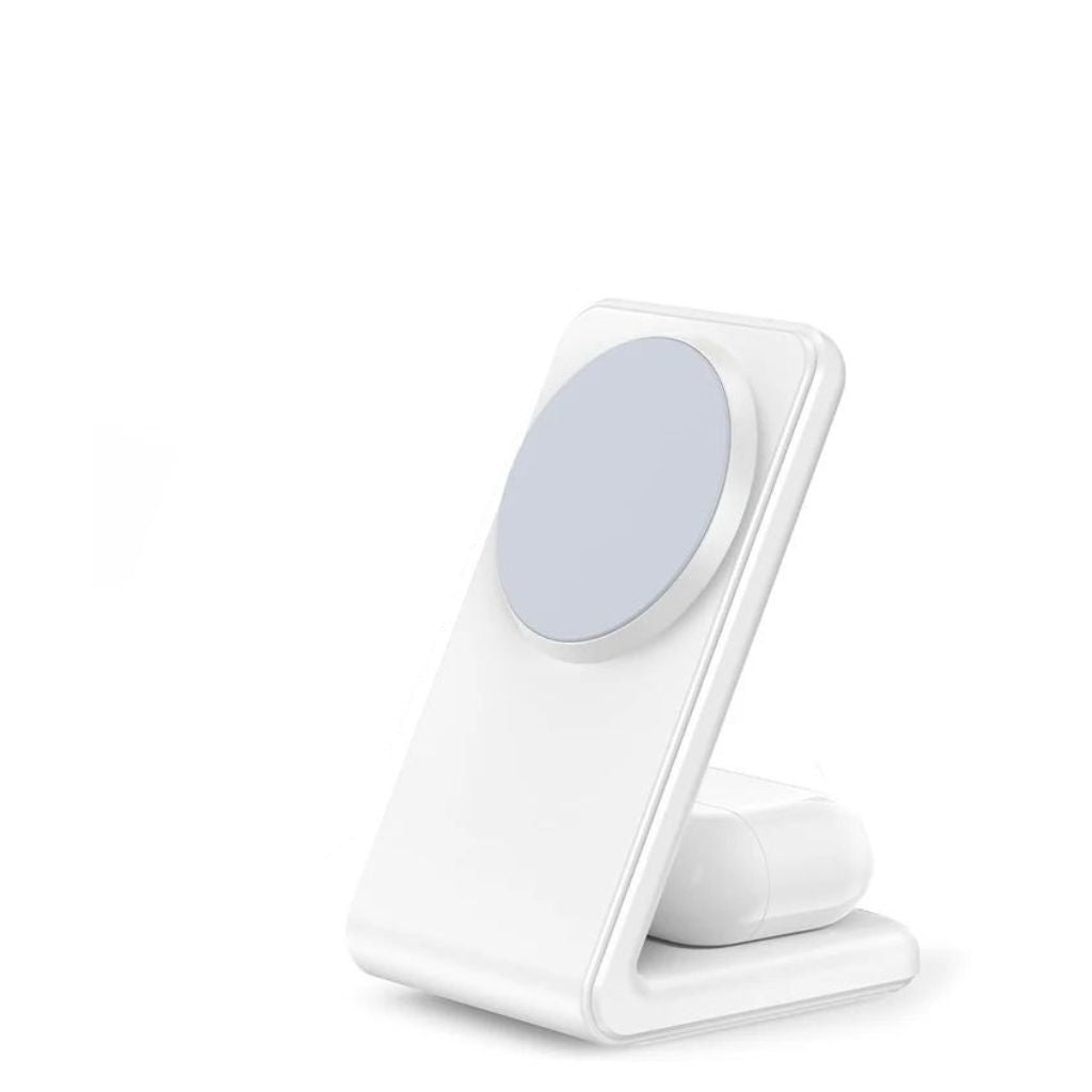 2-i-1 Magnetisk Oplader – Dobbelt kraft, ubesværet design Opladere og Strømadaptere Tech Butik Hvid
