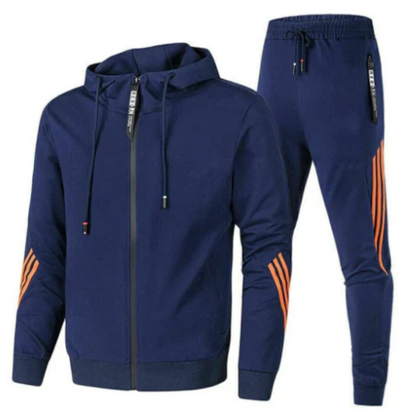 To-delt Træningssæt til Mænd – Sporty, Stilfuldt & Funktionelt Men Set Tech Butik Marineblå S