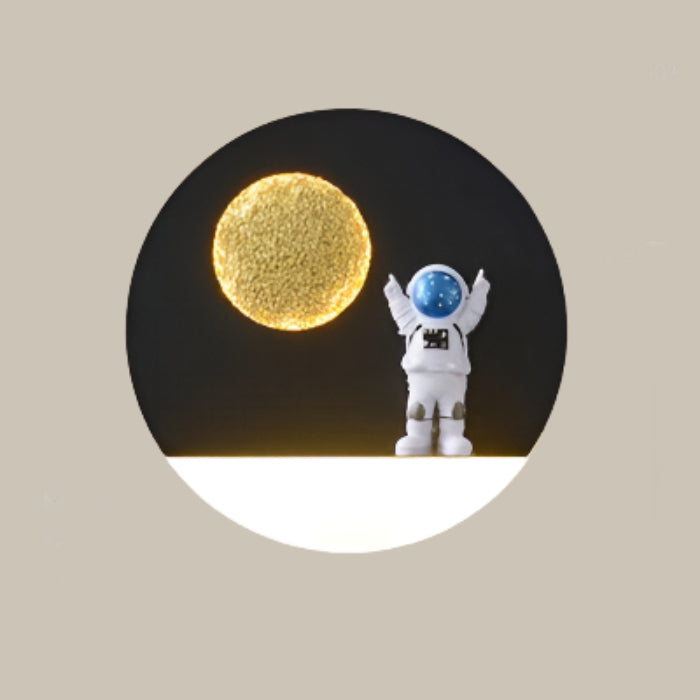 3D Astronaut Væglampe til Børneværelset Børnelamper Tech Butik Sort