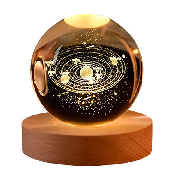 3D Astronomisk LED Kuglelampe Lamp Tech Butik C