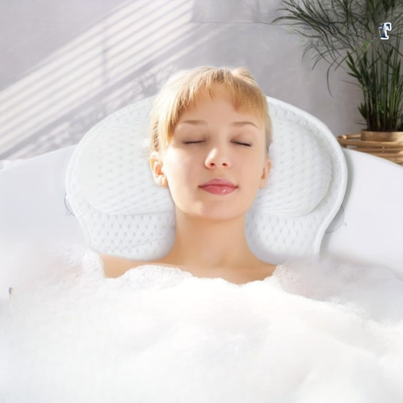 4D Luxe Badkussen med Ergonomisk Nakke- og Rygstøtte Puder Tech Butik