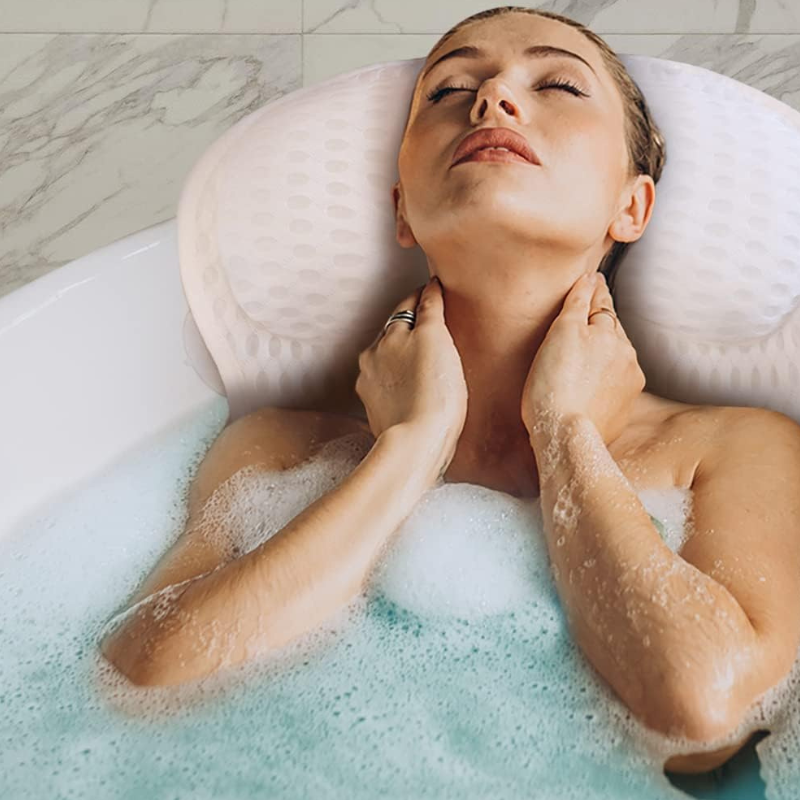 4D Luxe Badkussen med Ergonomisk Nakke- og Rygstøtte Puder Tech Butik