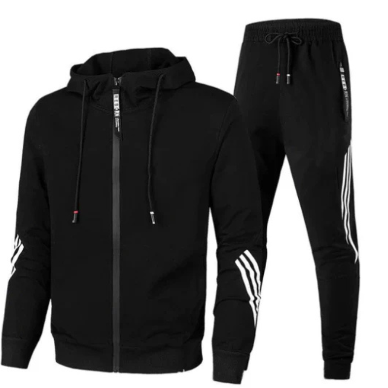 To-delt Træningssæt til Mænd – Sporty, Stilfuldt & Funktionelt Men Set Tech Butik Sort S