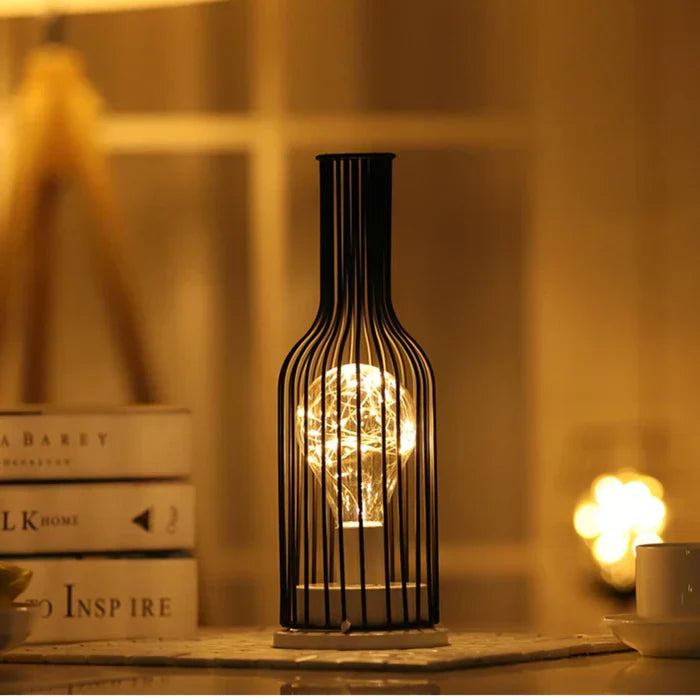 Moderne Bordlampe til Stue eller Kontor Lamp Tech Butik Vinflaske