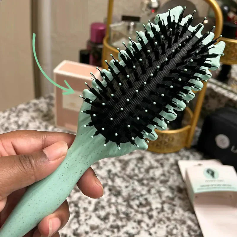 3-i-1 Hårbørste – Alsidigt Værktøj til Styling, Udbørstning og Glatning Hairbrushes & Combs Tech Butik