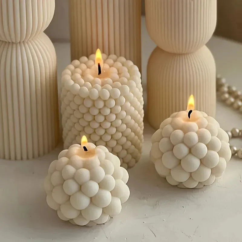 Kreativ Fleksibel Bobleform Stearinlys Form Lamp Tech Butik