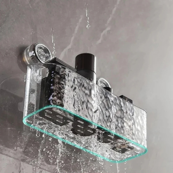 Badeværelseshylde med Sugekop – Nem Opbevaring uden Boring Bath Organizers Tech Butik