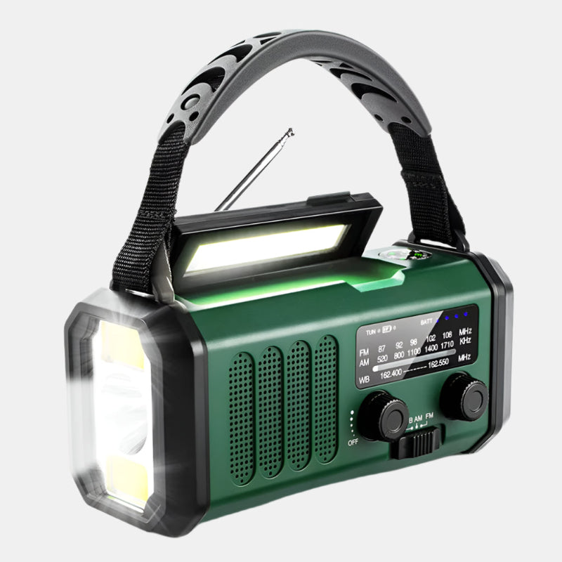 Alt-i-Én Nødradio med 10.000mAh Batteri og Flere Funktioner Praktiske lamper Tech Butik