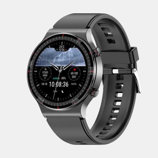 Alt-i-Én Sundheds-Smartwatch – ECG, Puls & SpO₂ Overvågning Bærbar teknologi Tech Butik Klassisk Sort Sort