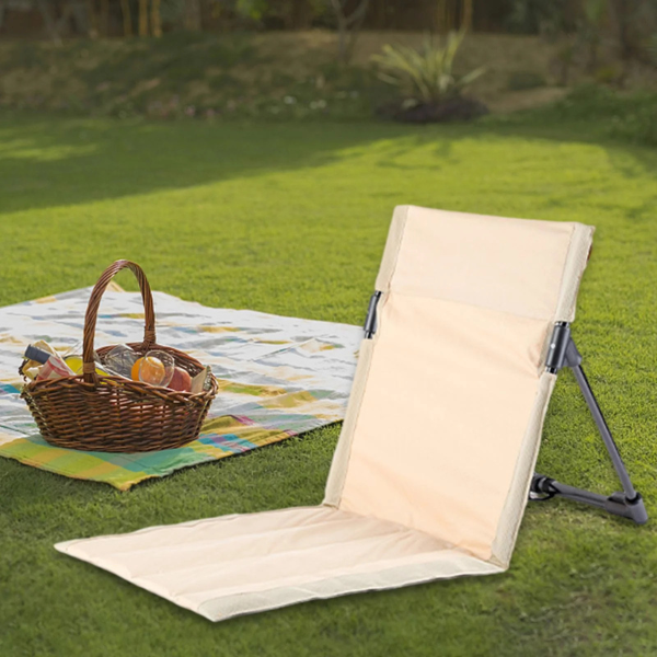 Aluminiums Campingstol Ultralet Sammenklappelig & Polstret for Udendørs Komfort Campingstole Tech Butik Beige