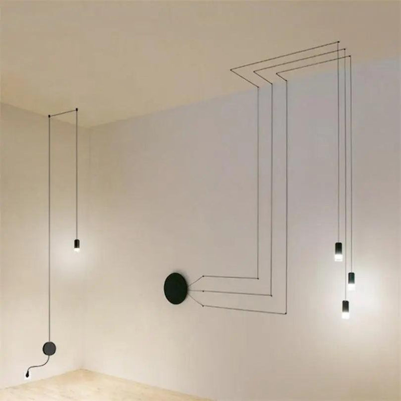 Art DIY Lang Linje Minimalistisk Væglampe LED Hængende Lampe Hængelamper Tech Butik