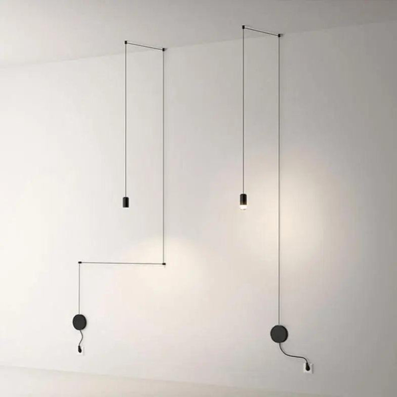 Art DIY Lang Linje Minimalistisk Væglampe LED Hængende Lampe Hængelamper Tech Butik