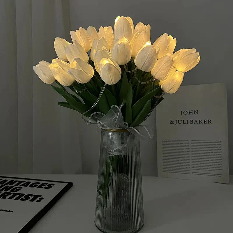 Bærbar LED Natlampe med Tulipanform til Hyggebelysning Stemningsbelysning Tech Butik