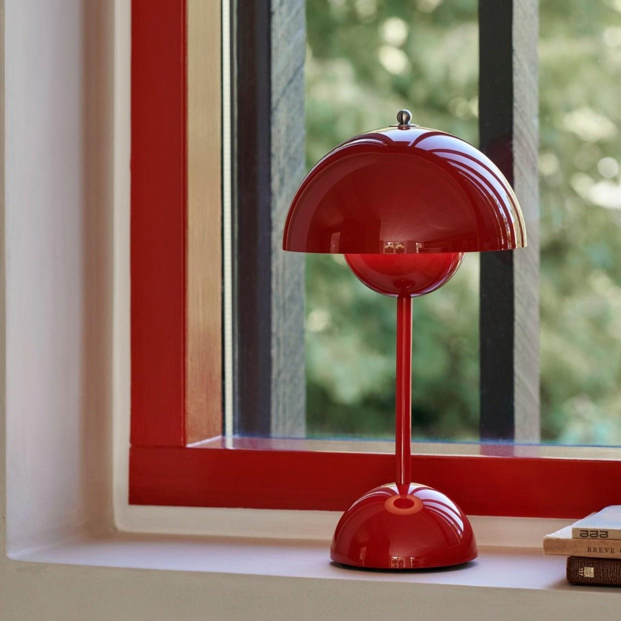 Moderne LED Bordlampe Inspireret af Blomsterpotte Bordlampe Tech Butik Rød