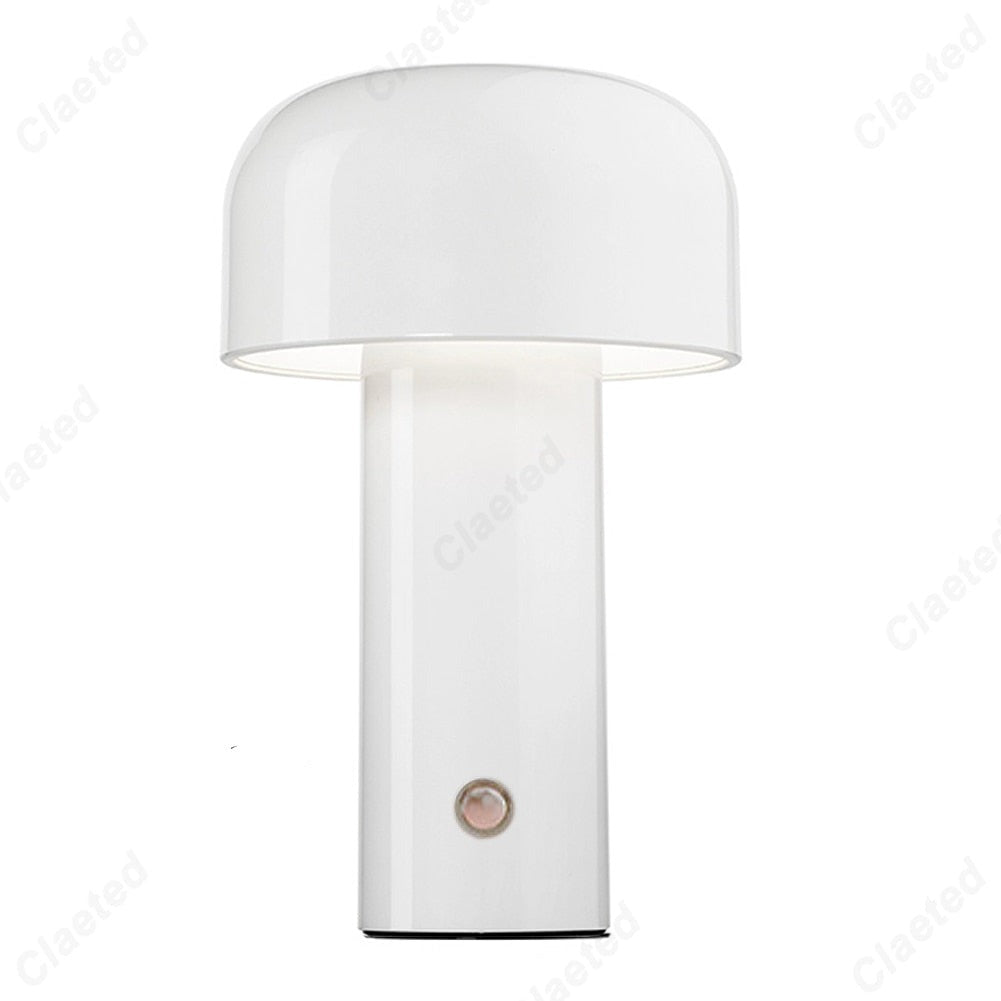 Bærbar USB-Genopladelig Bordlampe – Soveværelse & Stue Dekoration Belysning Tech Butik Hvid