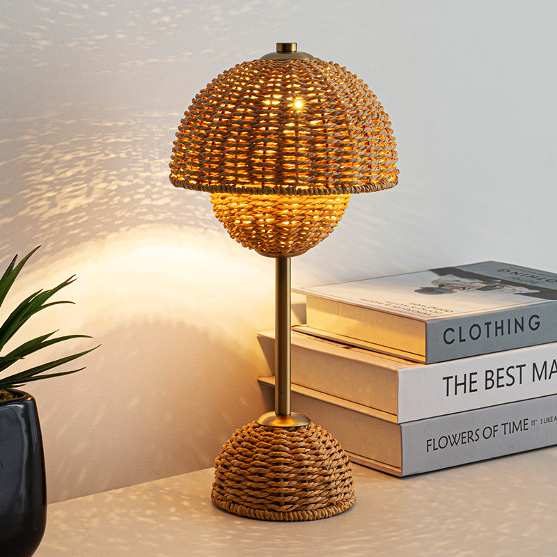 Bambus LED-bordlampe til blød stemningsbelysning Bordlamper Tech Butik