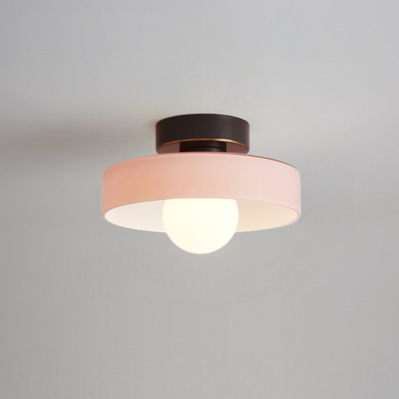 Bauhaus Loftlampe i Elegant Design – LED Belysning til Soveværelse og Stue Belysning Tech Butik Sort/Rosa