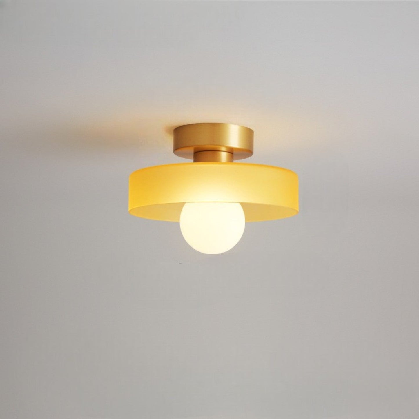 Bauhaus Loftlampe i Elegant Design – LED Belysning til Soveværelse og Stue Belysning Tech Butik Guld/orange