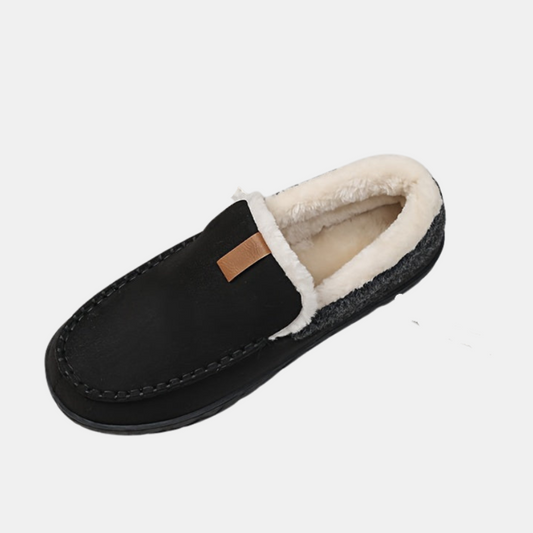 Behagelige Herre Loafers – Blød Uld, Perfekte til Vinter Loafers Tech Butik Sort 40