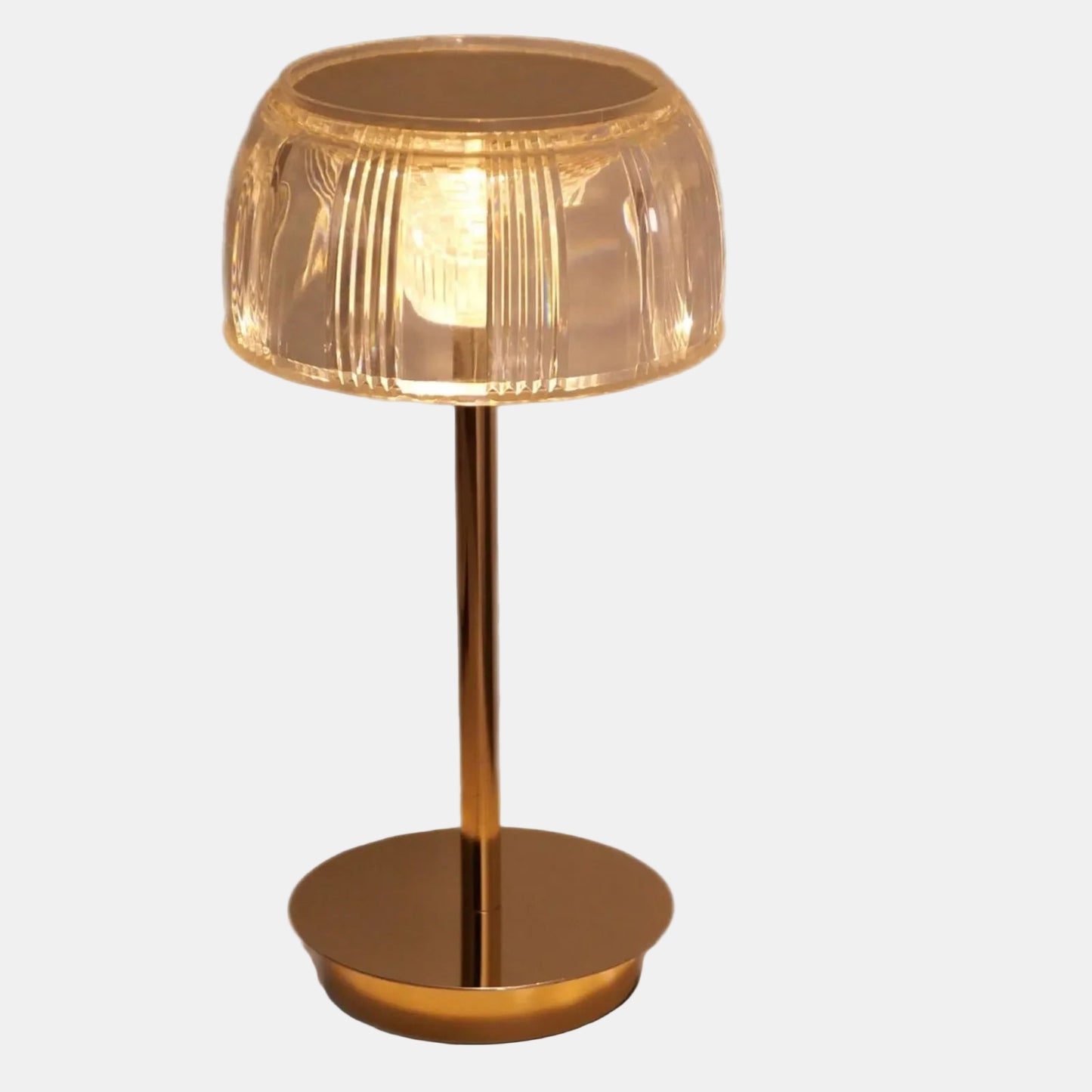 Bordlampe Uden Ledning - Elegant Genopladelig Krystal Bordlampe i Guld Lamper Tech Butik