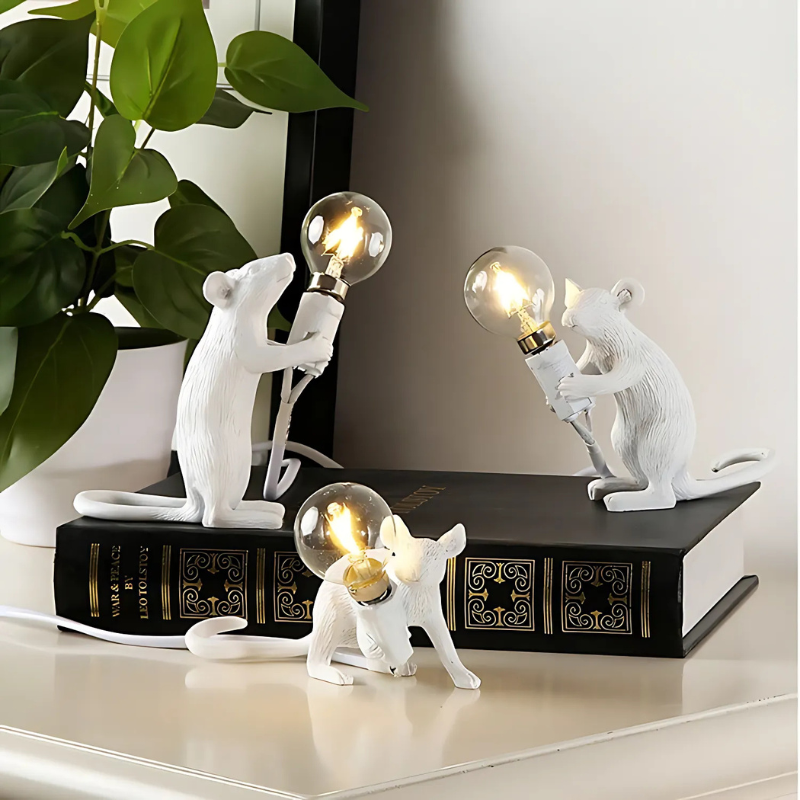 Bordlampe med Muselampe Design – Charmerende og Energi Effektiv Belysning Lamper Tech Butik