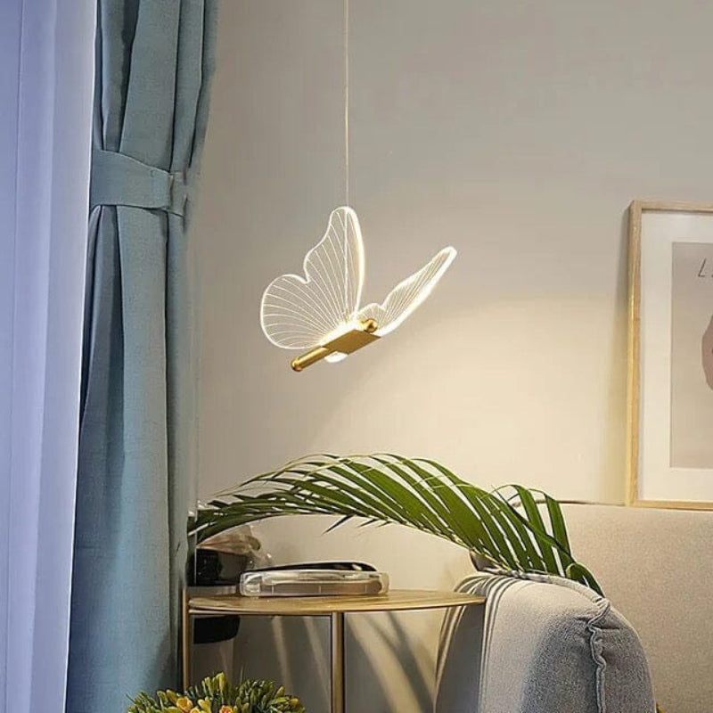 Butterfly LED-væglampe til hyggelig indendørs belysning Væglamper Tech Butik Vedhæng enkelt sommerfugl Varm hvid