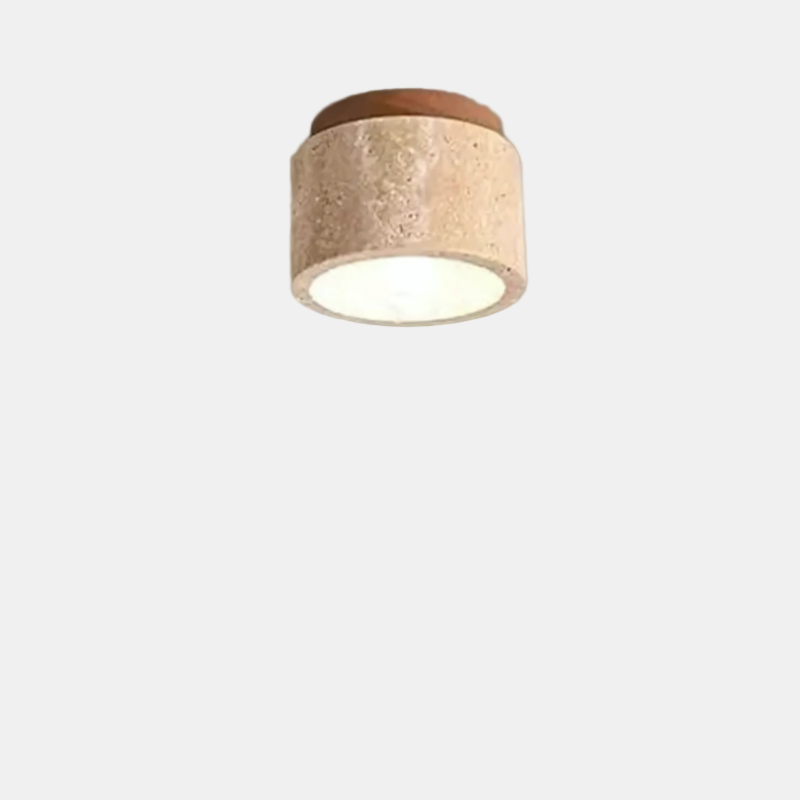 Cylindrisk Loftlampe med Naturlig Træaccent Loftslampe Tech Butik Træ