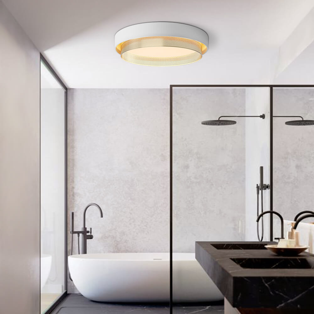 Cirkulært LED Loftlys i Hvid – Minimalistisk Belysning til Stue og Kontor Loftlamper Tech Butik