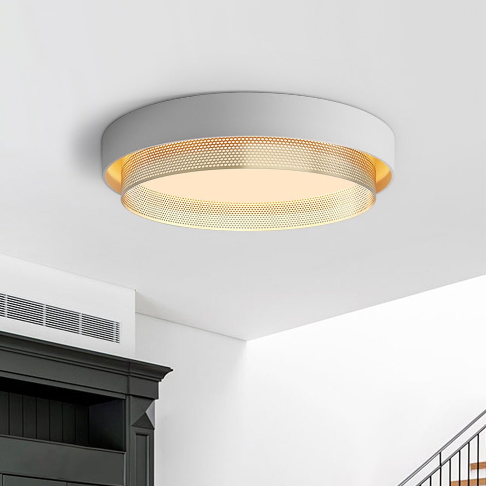 Cirkulært LED Loftlys i Hvid – Minimalistisk Belysning til Stue og Kontor Loftlamper Tech Butik