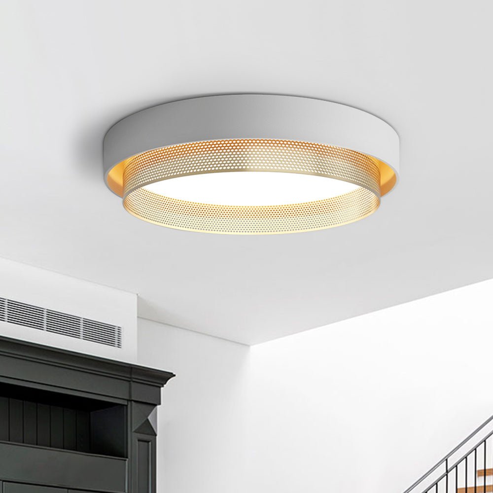 Cirkulært LED Loftlys i Hvid – Minimalistisk Belysning til Stue og Kontor Loftlamper Tech Butik Hvid Kold Hvid