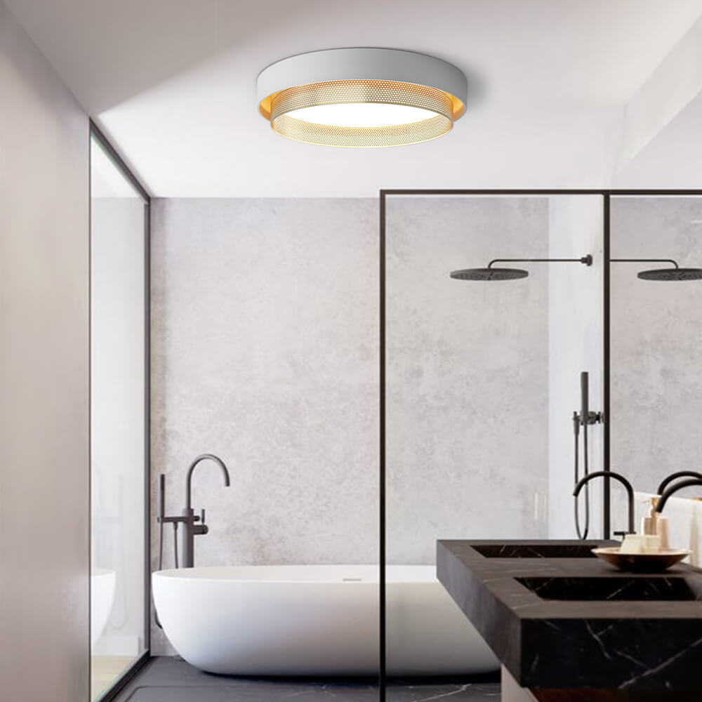 Cirkulært LED Loftlys i Hvid – Minimalistisk Belysning til Stue og Kontor Loftlamper Tech Butik