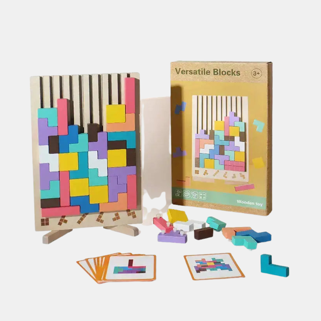 Træstablingspuzzle Spil – Stressaflastning & Koncentrationstræning Toy Tech Butik
