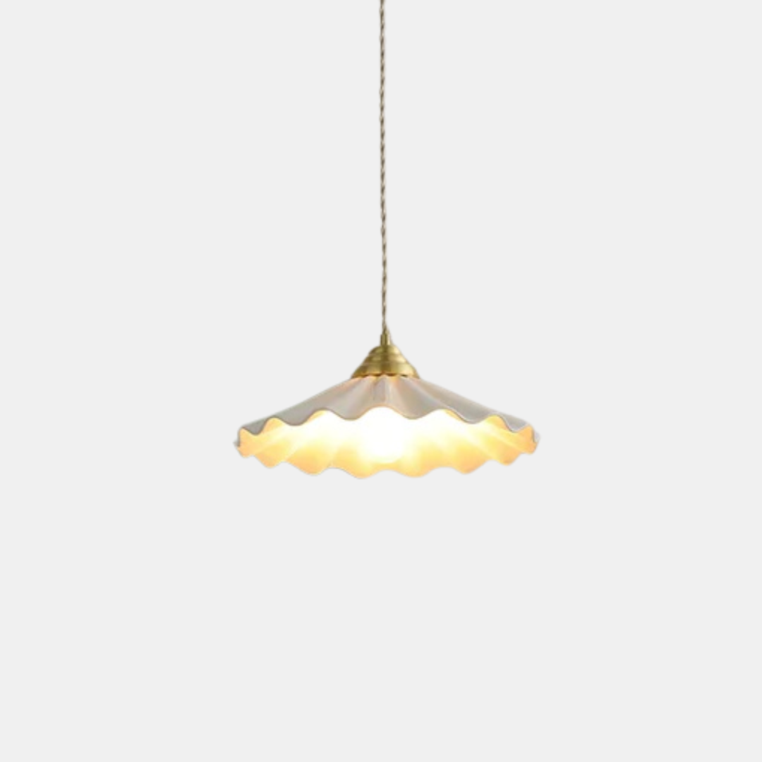 Skandinavisk Keramisk LED Loftpendel – Moderne Elegance til Dit Hjem Lighting Tech Butik Guldsnor (ingen træbeslag)