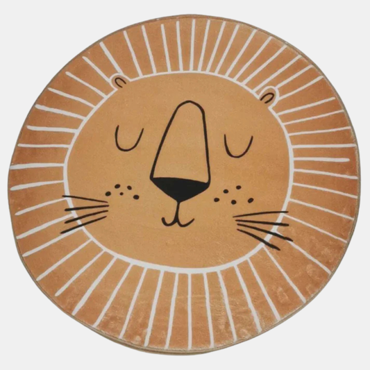 Rund Løve Tæppe til Børneværelset – Legende Komfort til Små Opdagelsesrejsende Baby & Children Tech Butik