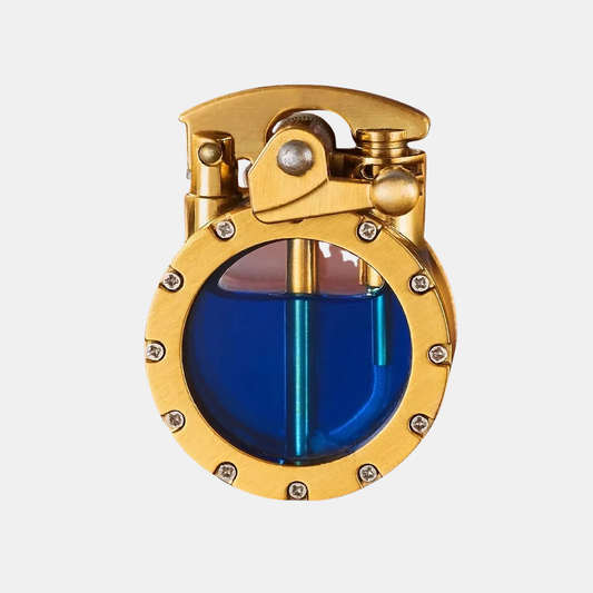 Antik Petroleumslighter | Vintage Design, Genopfyldelig & Holdbart Metalhus Flame lighter Tech Butik Guld