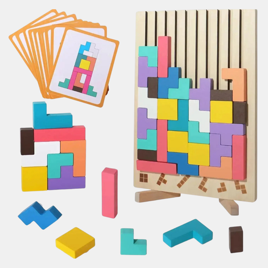 Træstablingspuzzle Spil – Stressaflastning & Koncentrationstræning Toy Tech Butik