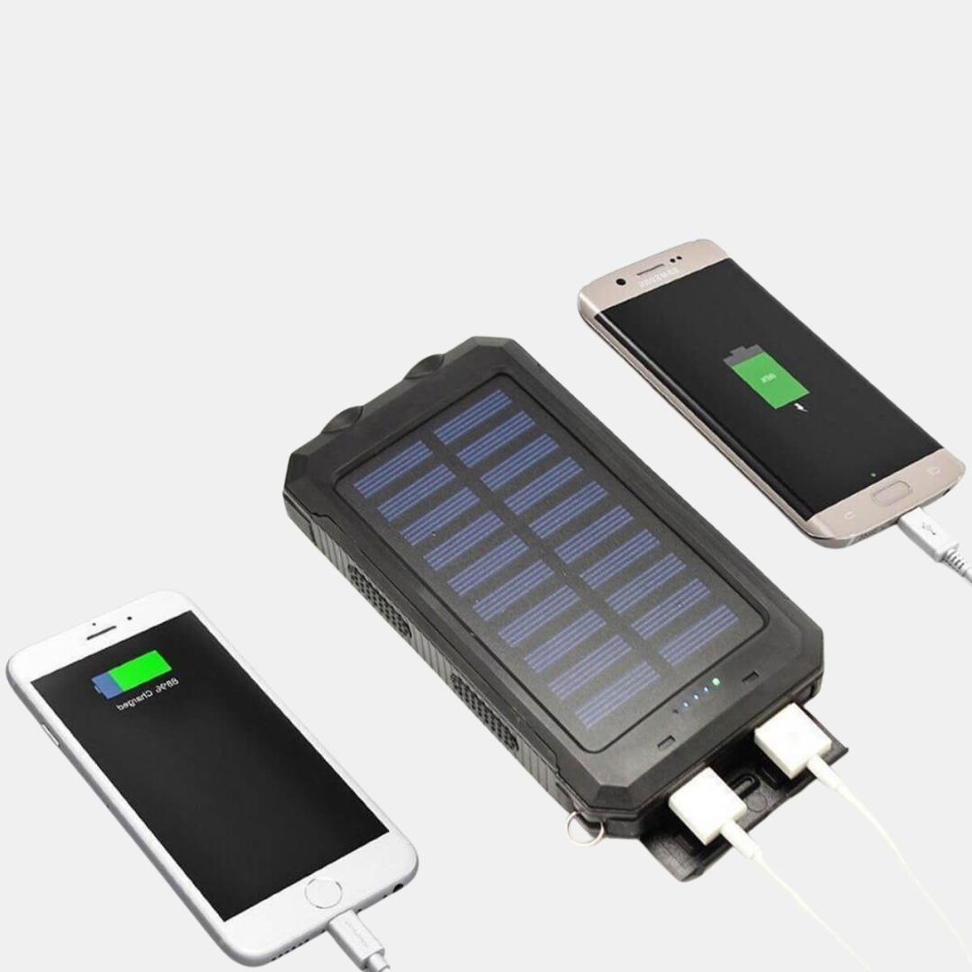 Solopladnings Vandtæt Powerbank | Miljøvenlig Strøm Overalt Powerbanks Tech Butik