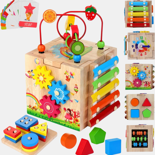 8-i-1 Montessori Trækube – Legende Læring for Småbørn Toys Tech Butik