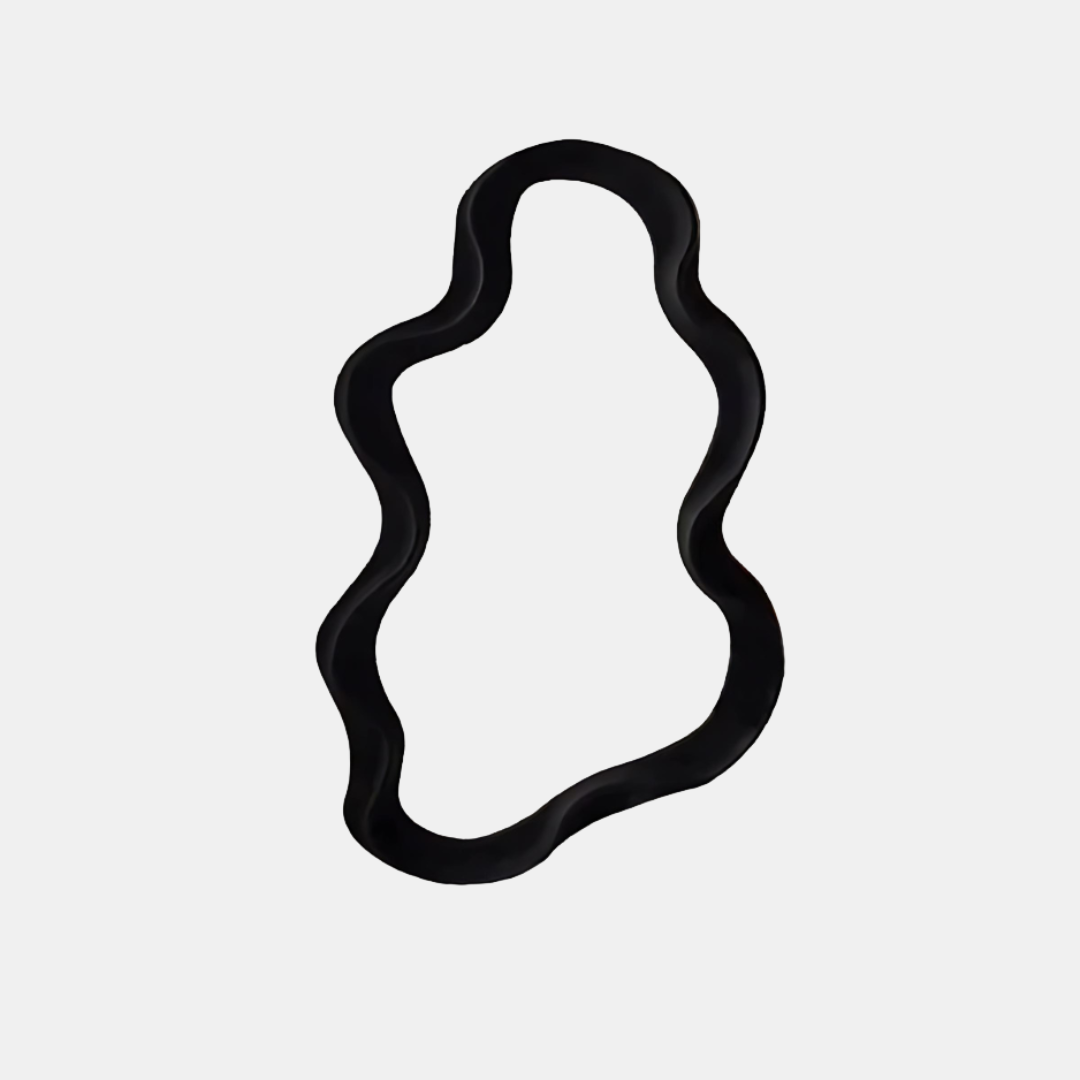 Stilfuldt Spejl – Kunstnerisk Elegance til Enhver Plads Mirror Tech Butik Bølge - Sort