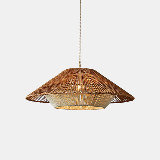 Bambus Flettet Pendelampe – Naturlig Elegance Møder Hyggelig Belysning Lamp Tech Butik ∅ 50cm