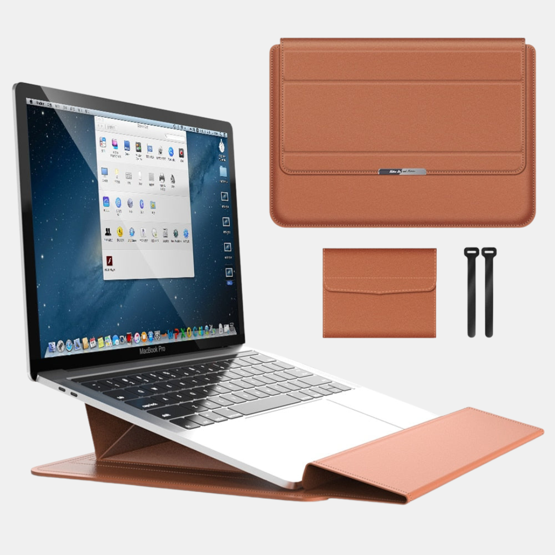 Sleeve til bærbar taske - Vandtæt, Stødabsorberende og Multifunktionel Tech Butik Brun 11 - 12 Tommer