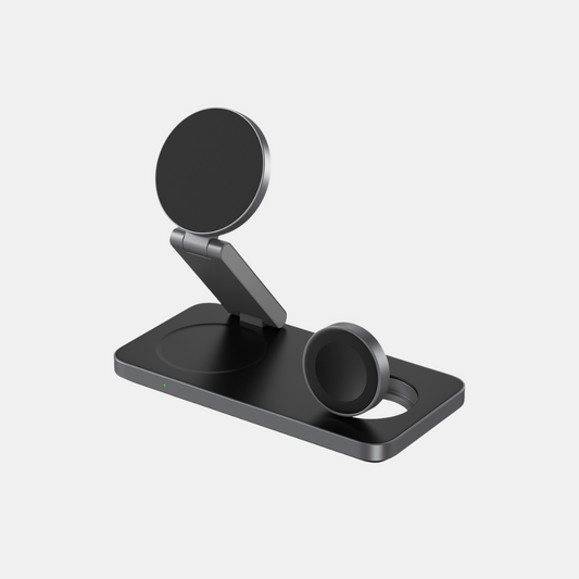 3-i-1 Trådløs Opladningsstation til iPhone, AirPods og Apple Watch – Kompakt design Mobiltelefontilbehør Tech Butik