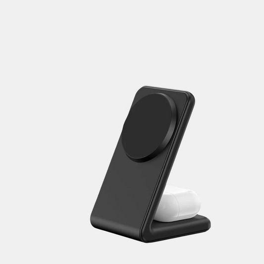 2-i-1 Magnetisk Oplader – Dobbelt kraft, ubesværet design Opladere og Strømadaptere Tech Butik Sort