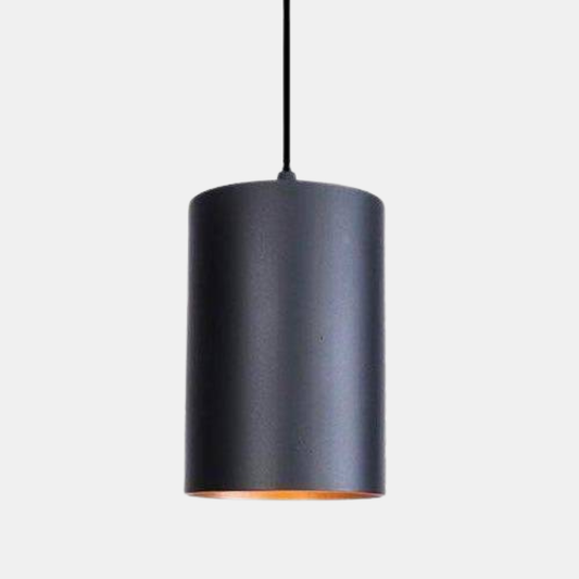 Vintage Sort Cylinderformet LED Loftlampe – Tidløs Elegance med Moderne Glød Belysning Tech Butik Court