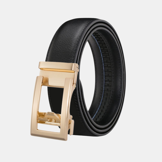 Automatisk Læderbælte – Nemt Stilfuldt og Perfekt Fit Kvinders bælter Tech Butik Elegant Guld Metal Sort