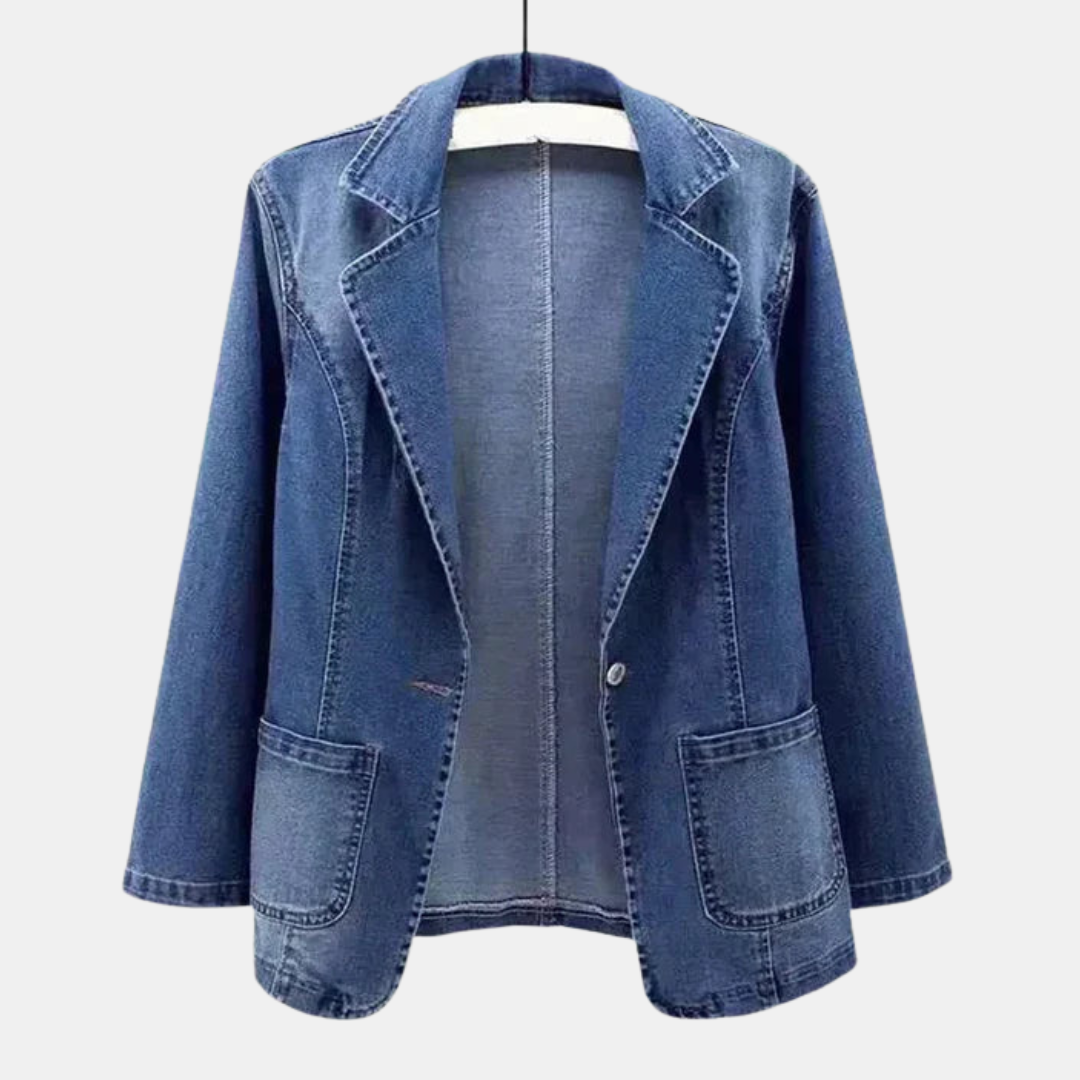 Stilfuld Denim Blazer til Kvinder – Ubetinget Chic til Enhver Lejlighed Blazere Tech Butik Blå S