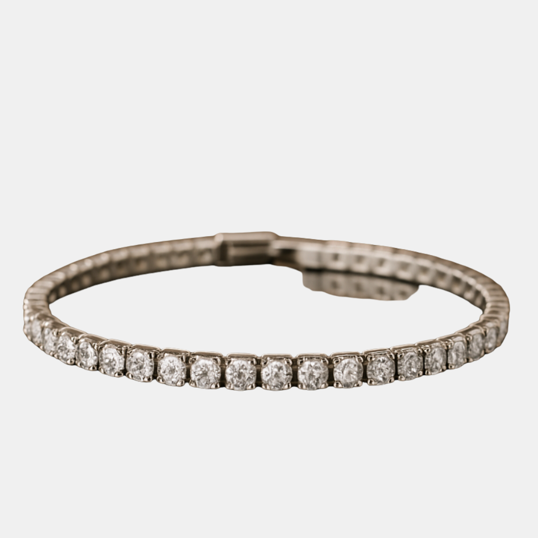 Elegant Kæde Tennisarmbånd – Glitr med Moderne Elegance Jewelry Bracelet Standard Tech Butik Sølv 17 cm