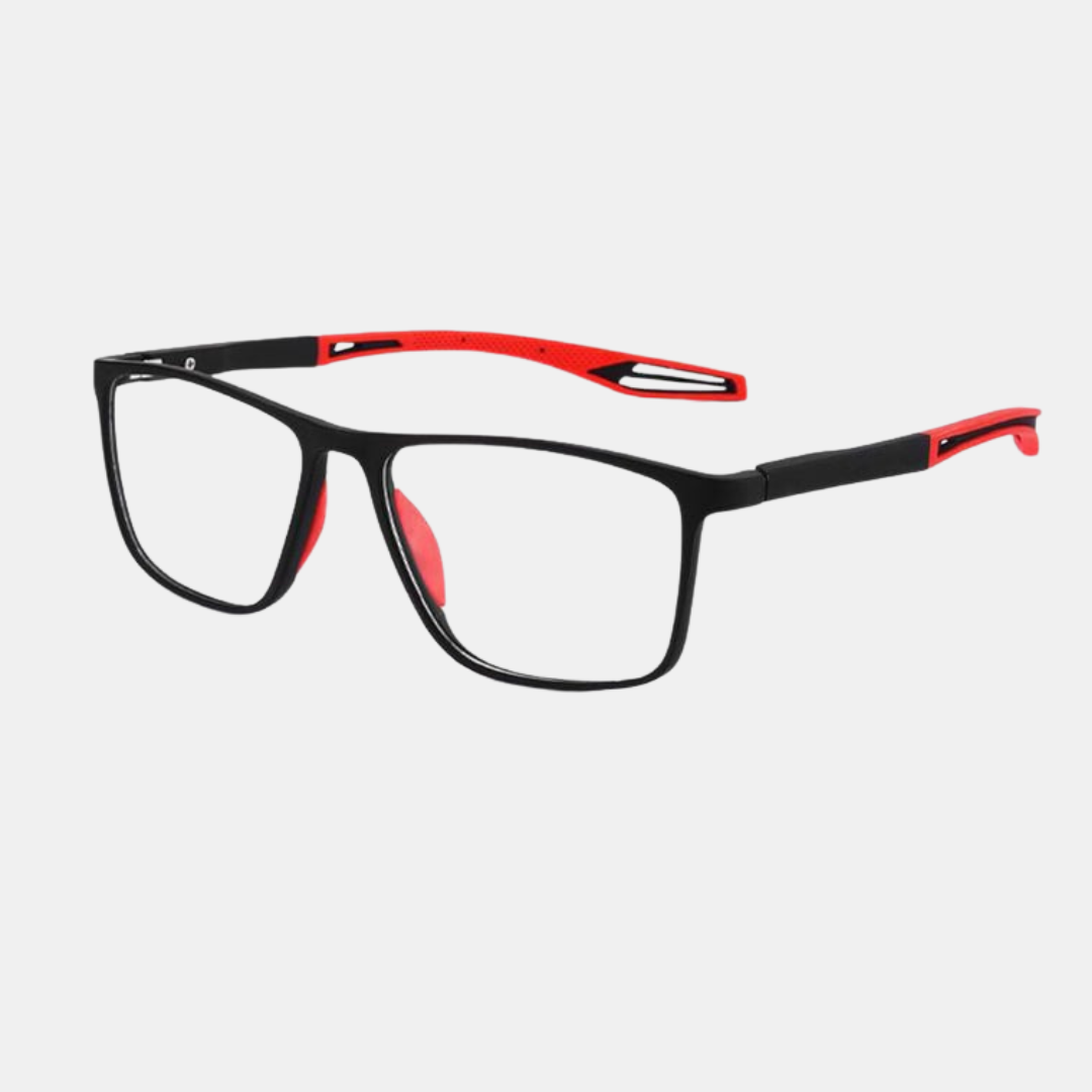 Multifokale læsebriller til mænd og kvinder – Højkvalitets polycarbonat Eye Glasses Tech Butik Rød +0.00 / Ingen dioptri